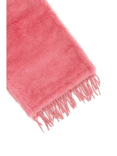 Shop Max Mara Alceste Camel Stole In Rosa Scuro (pink)