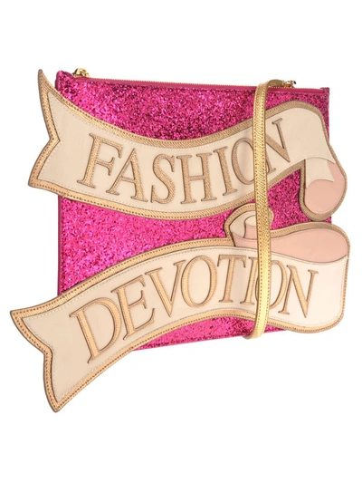 Shop Dolce & Gabbana Pouch Devotion In Fuchsia