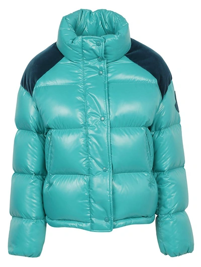 Shop Moncler Chouette Down Jacket In Water Green