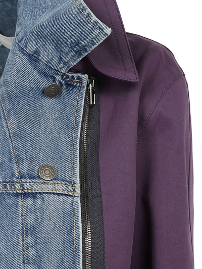 Shop Maison Margiela Trench Coat In Purple