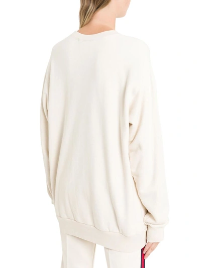 Shop Gucci Oversized Sweatshirt Gg Print In Bianco