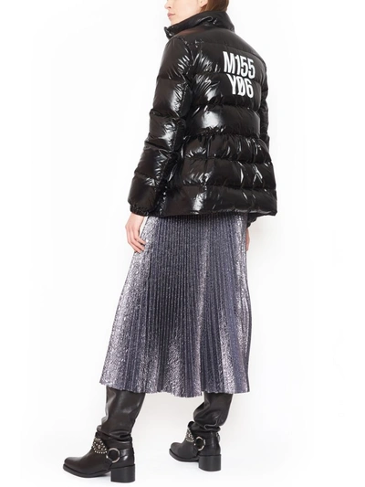 Shop Red Valentino Printed Puffer Jacket In Black (black)