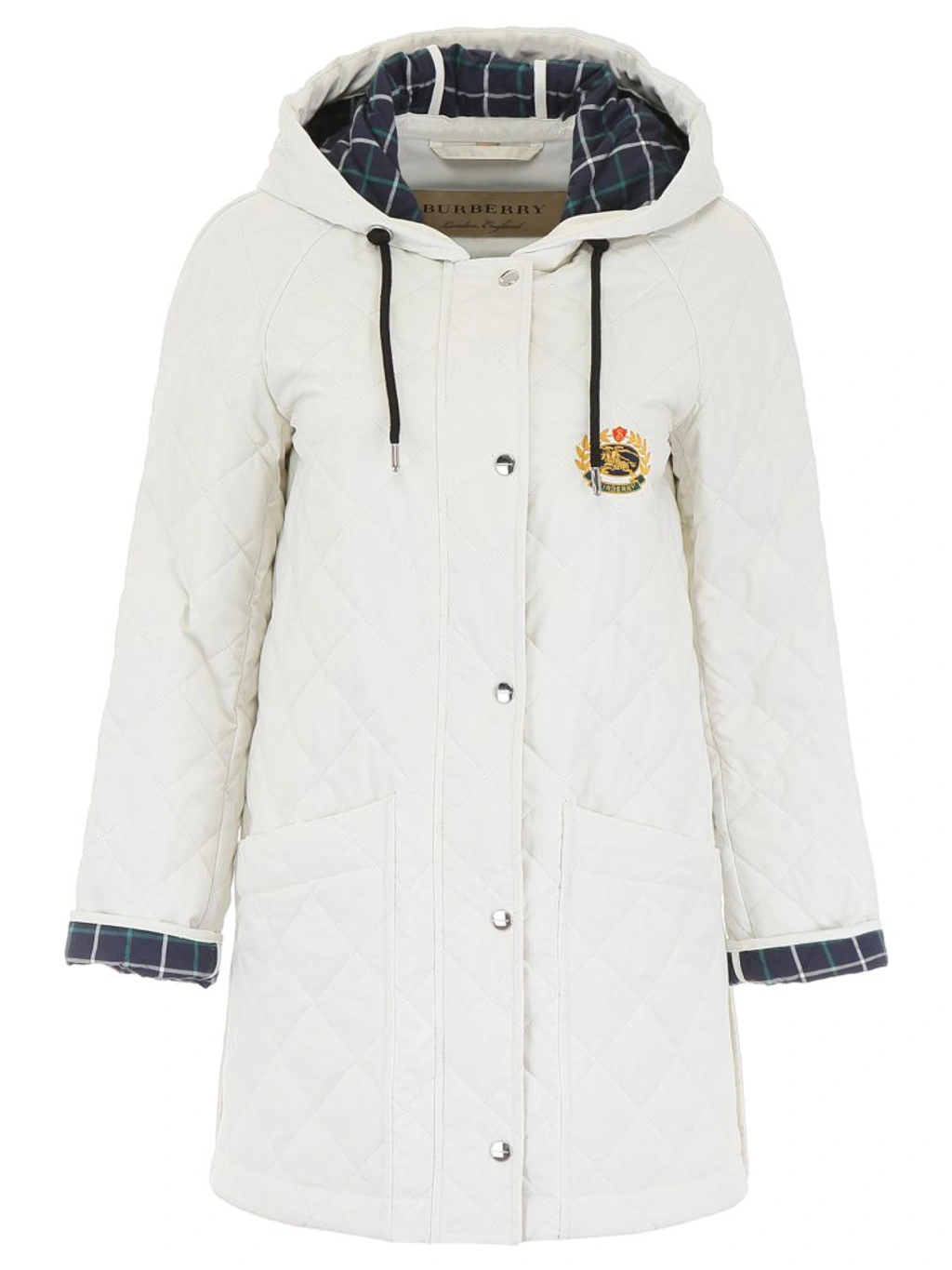 Burberry Roxwell Diamond quilted Hooded Parka Jacket In Grey ModeSens