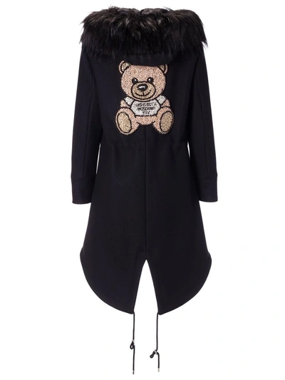 Shop Moschino Bear Hooded Parka