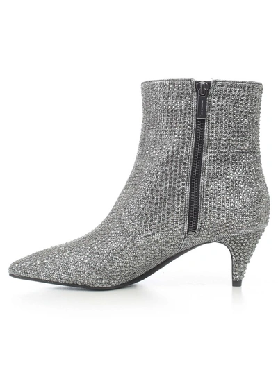 Shop Michael Michael Kors Blaine Flex Ankle Boots In Blk Silver