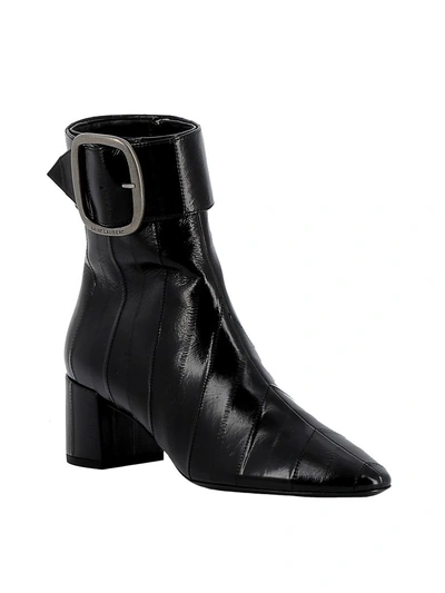 Shop Saint Laurent Black Leather Ankle Boots