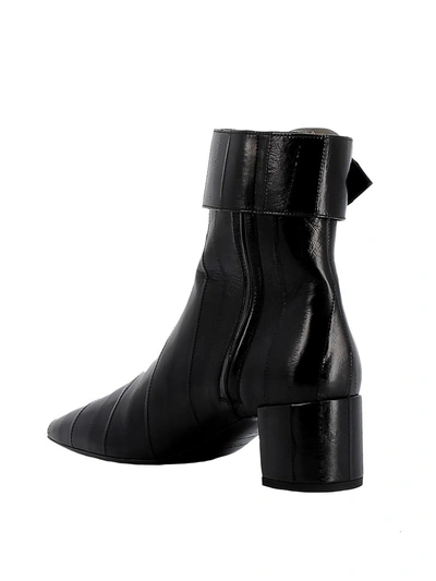 Shop Saint Laurent Black Leather Ankle Boots