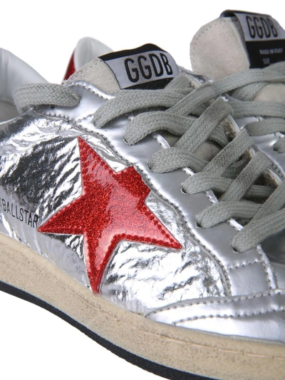 Shop Golden Goose Ball Star Sneaker In Argento