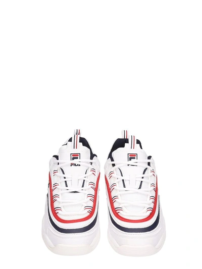 Shop Fila Ray Low White Leather Sneakers