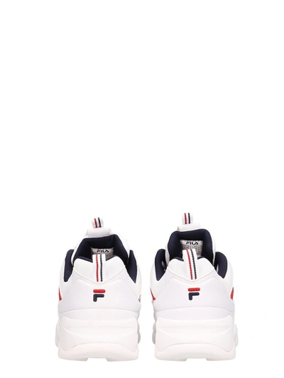 Shop Fila Ray Low White Leather Sneakers