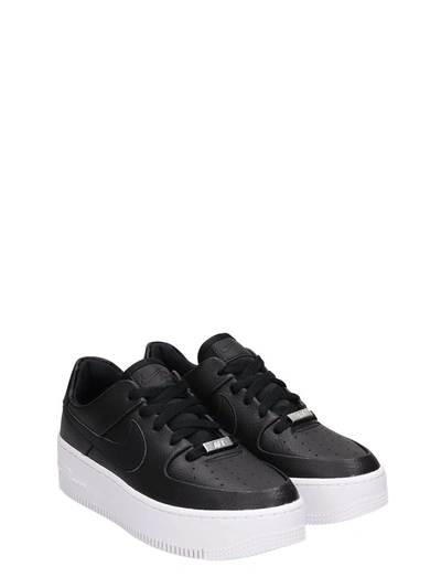 Nike Air Force 1 Sage Low Platform Sneaker In Black