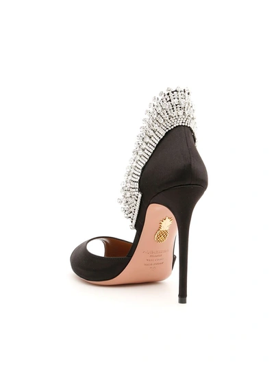 Shop Aquazzura Concorde Crystal Pumps In Black (black)