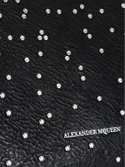 Shop Alexander Mcqueen Leather Case With Half Zip And Studs In Black