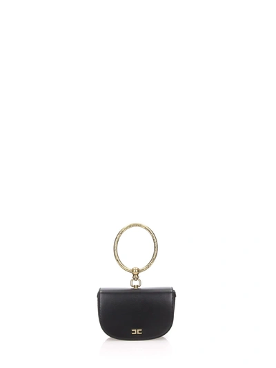 Shop Elisabetta Franchi Celyn B. Ring Handle Bag In Black