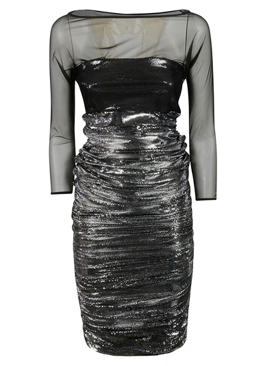 Shop La Petit Robe Di Chiara Boni Lace Detail Dress In Nero/argento