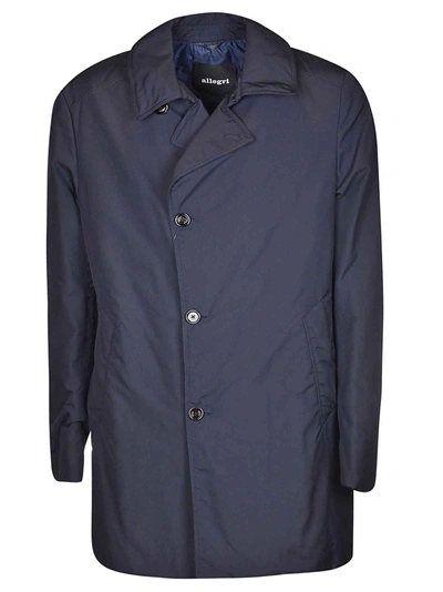 Shop Allegri Single Breasted Coat In Blue