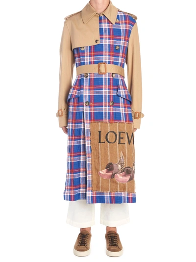 Shop Loewe Trench In Multicolor