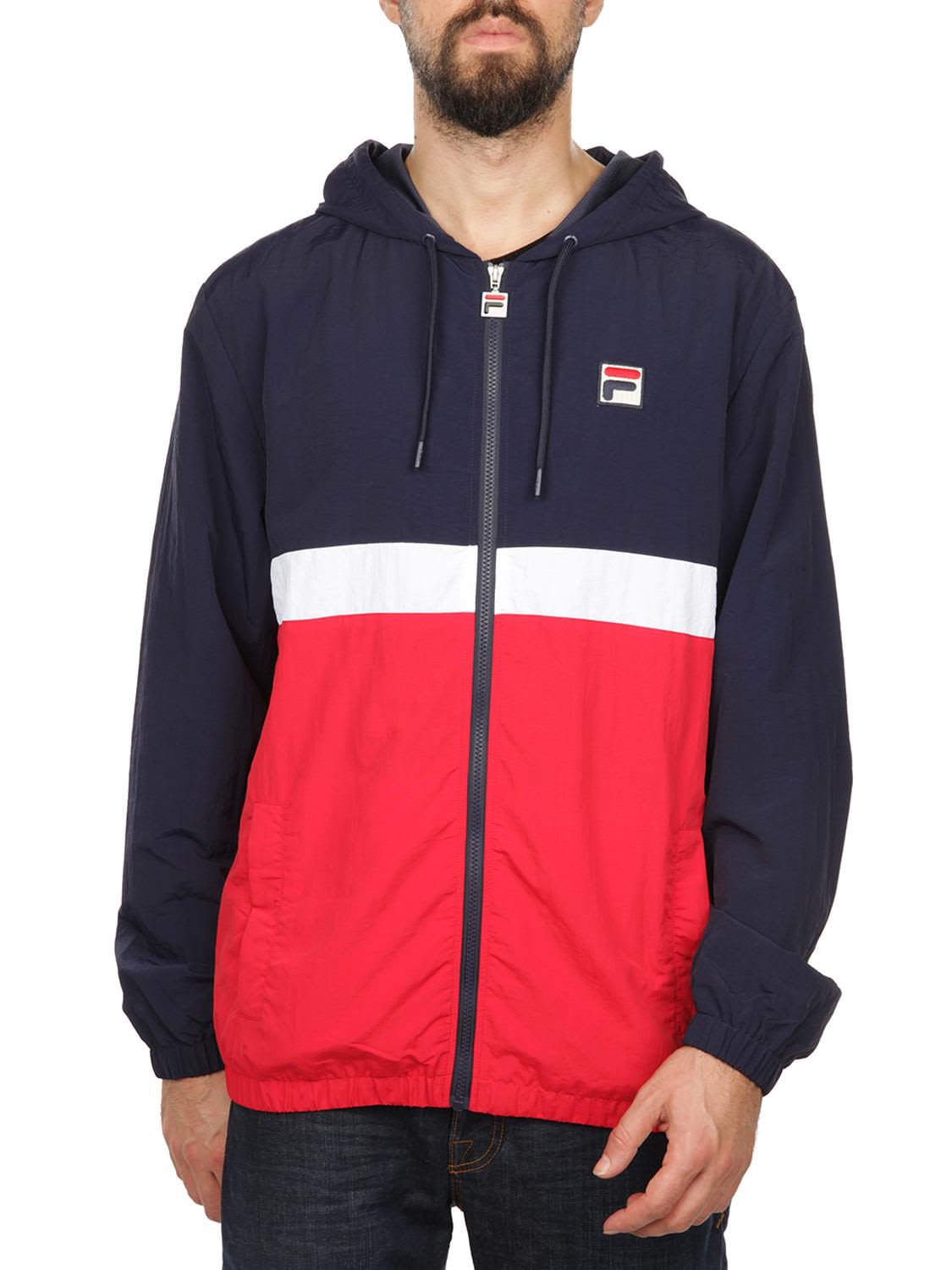 fila jacket blue red white