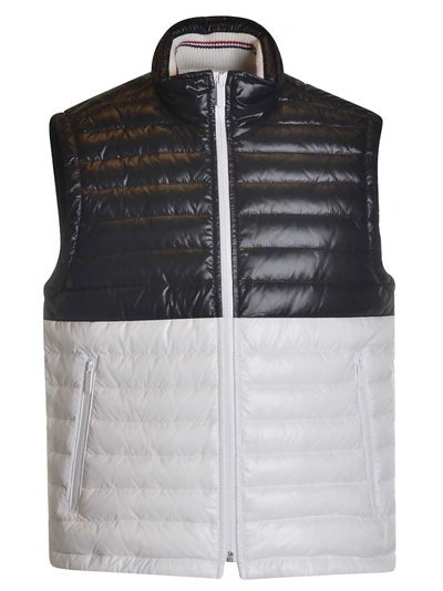 Shop Thom Browne Quilted Vest In Black/white
