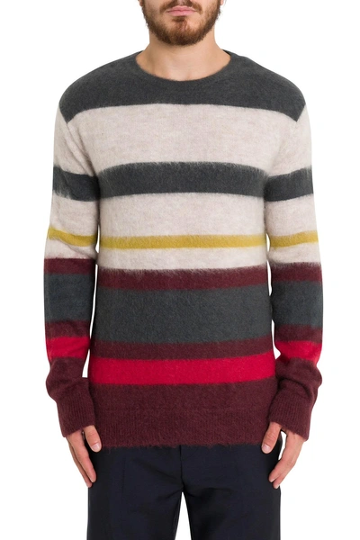 Shop Maison Kitsuné Striped Sweater In Multicolor