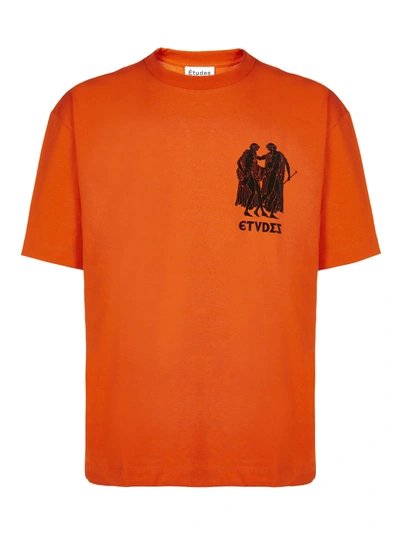 Shop Etudes Studio Short Sleeve T-shirt In Orange