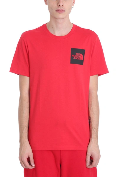 Shop The North Face Red Cotton T-shirt