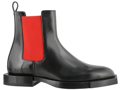 Shop Alexander Mcqueen Ankle Boots In Black/red