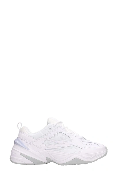 Shop Nike M2k Tekno White Leather Sneakers
