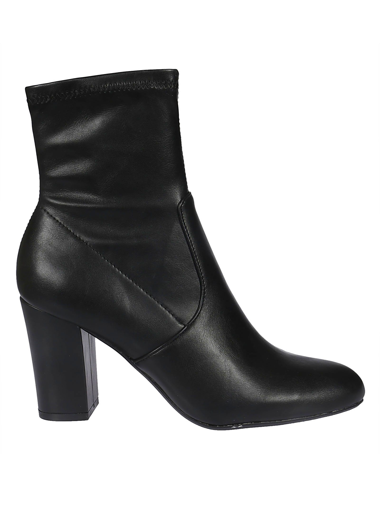 Steve Madden Black Actual Stretch Leather Ankle Boot | ModeSens