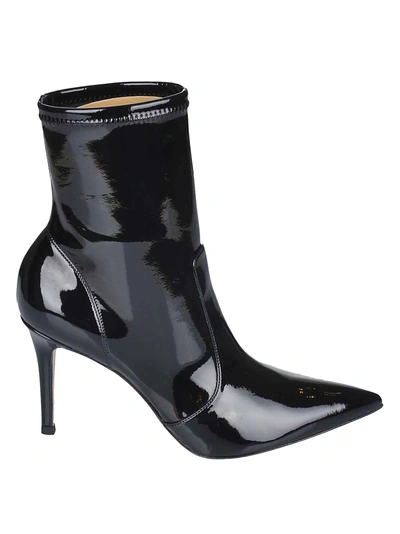 Shop Gianvito Rossi Pointed Toe Ankle Boots In Black