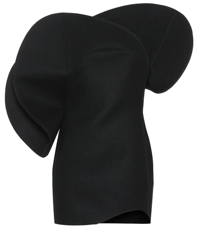 Shop Saint Laurent Wool Minidress In Black