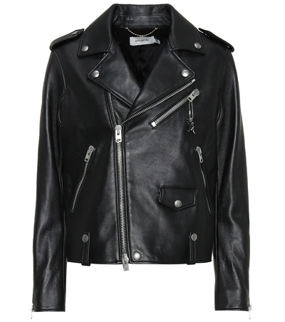 Shop Coach Leather Jacket In Black