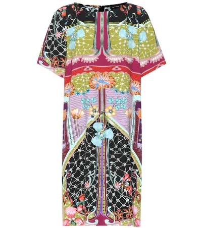 Shop Etro Printed Crêpe Dress In Multicoloured