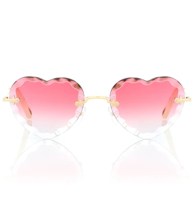 Shop Chloé Rosie Sunglasses In Pink