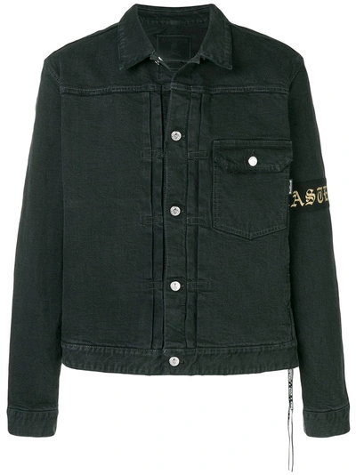 Shop Mastermind Japan Mastermind World Button Denim Jacket - Black