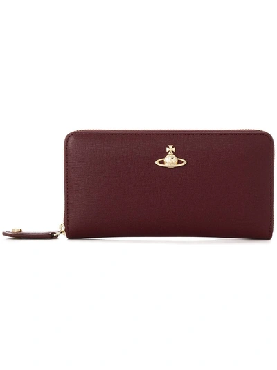 Shop Vivienne Westwood Saffiano Wallet In Red