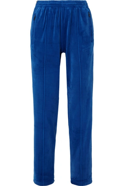 Shop Opening Ceremony Torch Stretch-velour Track Pants In Blue