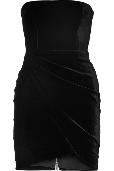 alex perry black velvet dress
