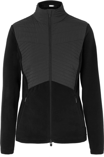 Shop Kjus Scylla Quilted Paneled Fleece Ski Jacket In Black