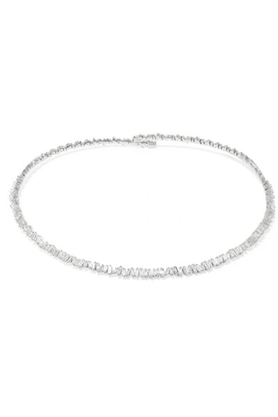 Shop Suzanne Kalan 18-karat White Gold Diamond Collar