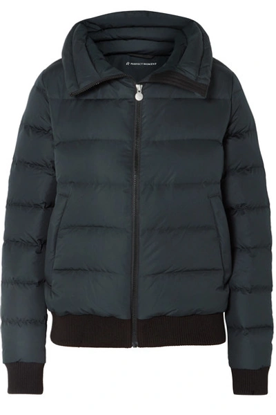 Shop Perfect Moment Super Star Quilted Down Ski Jacket In Black