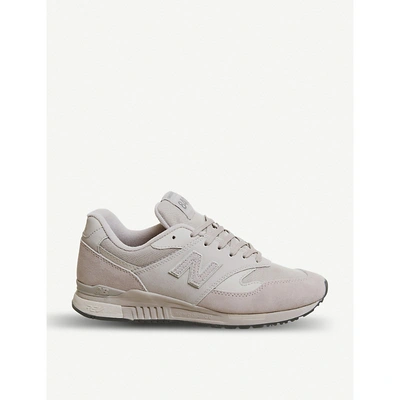 New Balance 840 Suede And Mesh Trainers In Flat White | ModeSens
