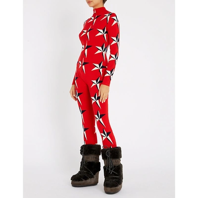 Shop Perfect Moment Star Ii Shell Jumpsuit In Red