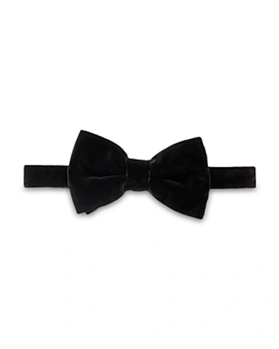 Shop Eton Velvet Silk Bow Tie In Black