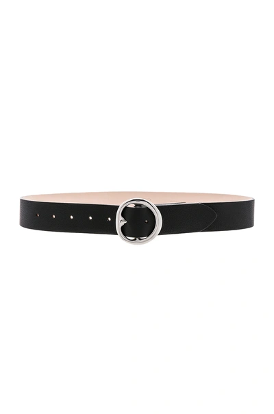 Shop B-low The Belt Baby Bell Bottom Smooth Belt In Black & Silver