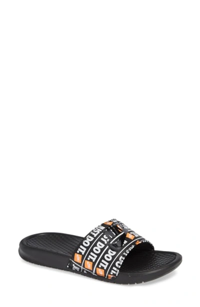 Shop Nike Benassi Jdi Slide Sandal In Black/ Black/ Black