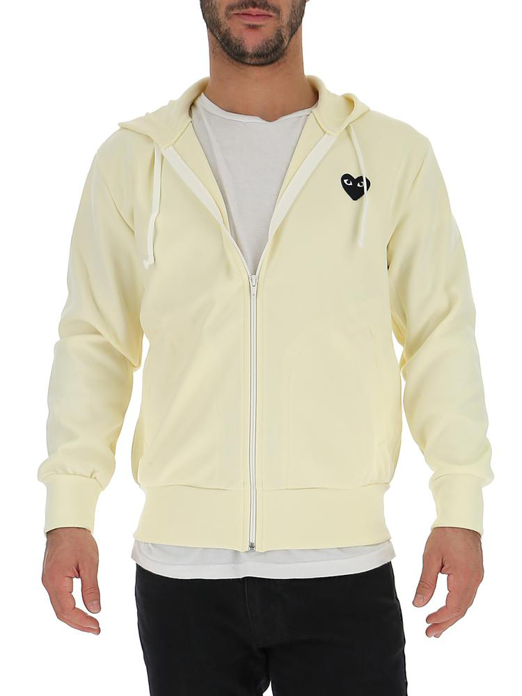 comme des garcons hoodie yellow