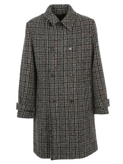 Shop Stella Mccartney Double Breasted Check Coat In Multi