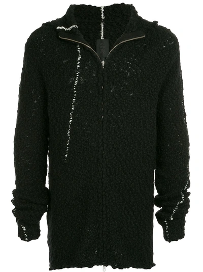 Shop Thom Krom Hooded Knitted Jacket - Black