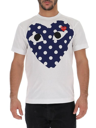 Shop Comme Des Garçons Play Polka Dot Heart T In Multi